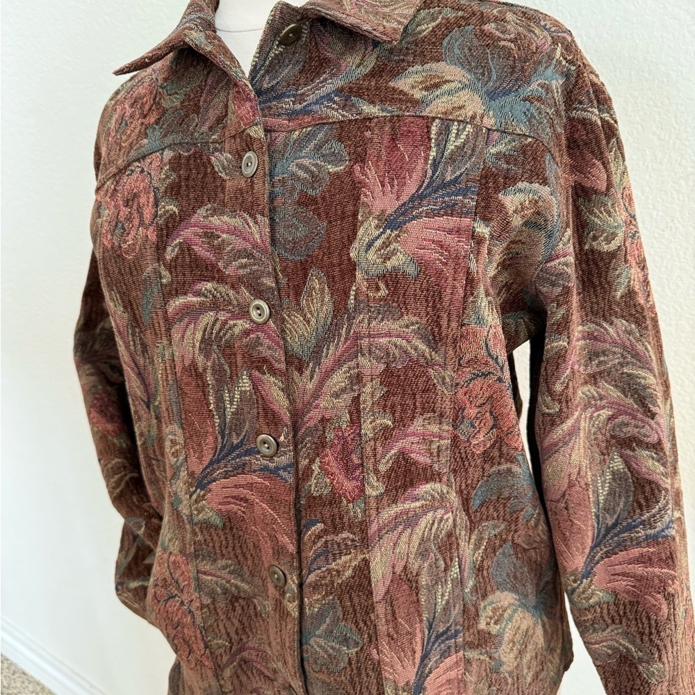 Chico’s Floral Button-Up Jacket size 16 (Chicos size 3) - Picture 7 of 10